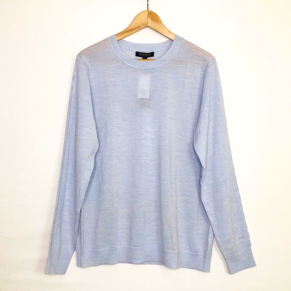 Banana republic, blue merino wool crewneck, pull over sweater - Picture 1 of 8